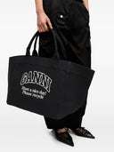 Ganni Organic Cotton Xxl Tote Bag