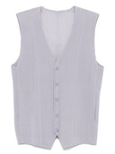 Homme Plisse' Issey Miyake Pleated V Necked Vest