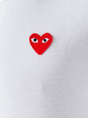 Comme des Garcons Camiseta de algodón de corazón rojo