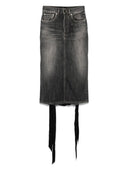 Balenciaga Lace Up Denim Skirt