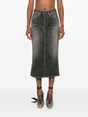 Balenciaga Lace Up Denim Skirt