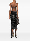 Balenciaga Lace Up Denim Skirt