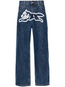 Jeans in denim del cane gelato in corsa