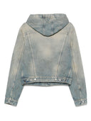 Giacca con cappuccio in denim in denim acne