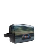 Paul Smith bedrukte lederen wasbag