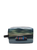 Paul Smith bedrukte lederen wasbag