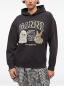Ganni Animals Organic Cotton Hoodie