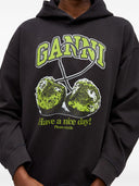 Ganni Cherries Organic Cotton Hoodie