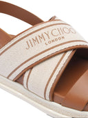 Jimmy Choo Joa Flat Canvas Flat Sandals