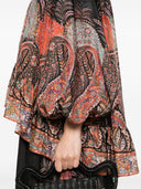 Zimmermann Rhiannon Printed Silk Blouse