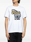 Ps By Paul Smith Zebra Print Cotton T Shirt
