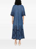 Zimmermann Coco Embroidered Denim Dress