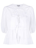 Ganni katoenen peplum top
