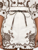 Zimmermann Ascension Embroidered Linen Shorts