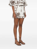 Zimmermann Ascension Embroidered Linen Shorts