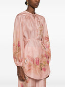 Zimmermann Cascadian Printed Silk Top