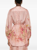 Zimmermann Cascadian Printed Silk Top
