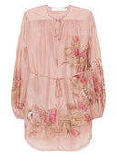 Zimmermann Cascadian Printed Silk Top