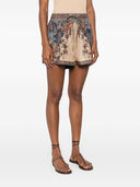 Pantaloncini di seta stampati ascensione Zimmermann