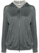 Brunello Cucinelli Cotton And Silk Blend Hoodie