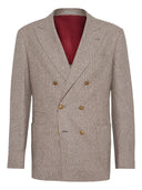 Brunello Cucinelli Wool And Silk Double Breasted Jacket