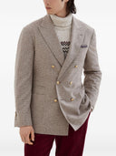 Brunello Cucinelli Wool And Silk Double Breasted Jacket