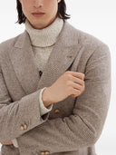 Brunello Cucinelli Wool And Silk Double Breasted Jacket