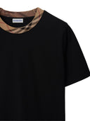 Burberry Check Motif Cotton T Shirt