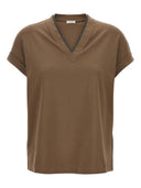 Brunello Cucinelli Cotton V Necked T Shirt