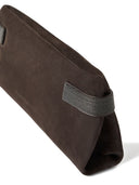 Brunello Cucinelli Suede Leather Clutch Bag