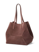 Brunello Cucinelli Suede Leather Shopping Bag