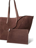 Brunello Cucinelli Suede Leather Shopping Bag