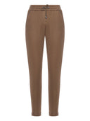 Brunello Cucinelli Cotton and Silk Blend Byxor