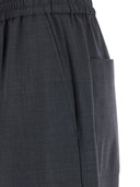 Brunello Cucinelli Wool Wide Leg Trousers