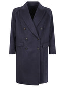 Brunello Cucinelli Cashmere z podwójnym piersi płaszcz