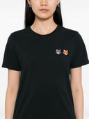 Camiseta de algodón Double Bold Fox de Maison Kitsune
