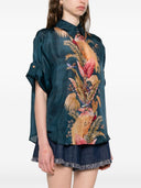 Zimmermann Ascension Printed Silk Shirt