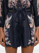 Zimmermann Rhiannon Printed Linen Shorts
