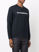 Sudadera de la tripulación de la mezcla de algodón Emporio Armani
