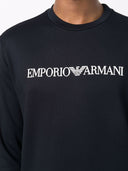 Sudadera de la tripulación de la mezcla de algodón Emporio Armani