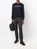 Sudadera de la tripulación de la mezcla de algodón Emporio Armani