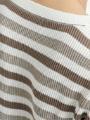 Brunello Cucinelli Striped Cotton Crewneck Sweater