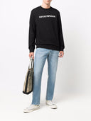 Emporio Armani Cotton Blend Crewneck Sweatshirt