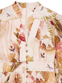 Zimmermann Ascension Printed Leinenkleid