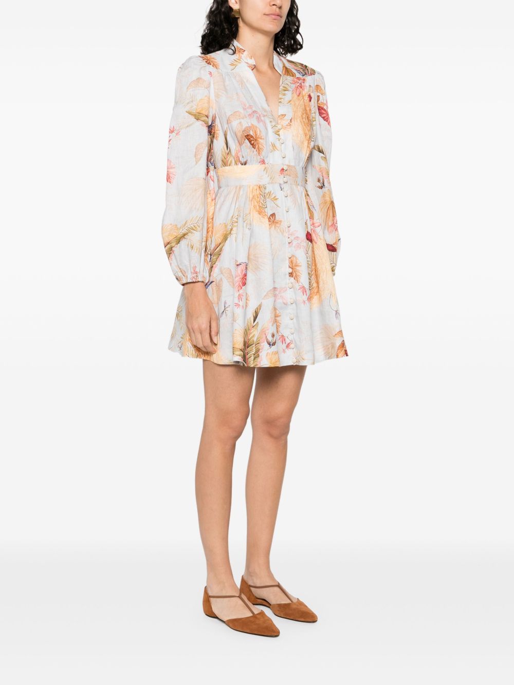 Mini-robe en lin imprimé Zimmermann Ascension Ascension