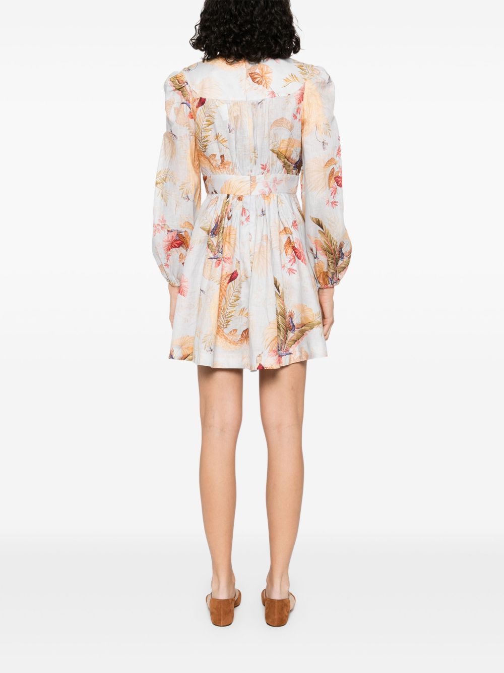 Mini-robe en lin imprimé Zimmermann Ascension Ascension
