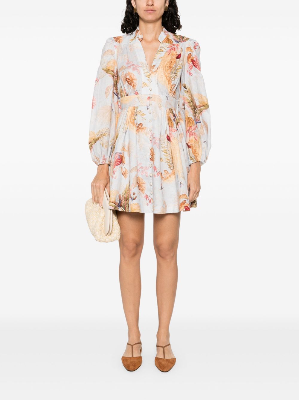 Mini-robe en lin imprimé Zimmermann Ascension Ascension