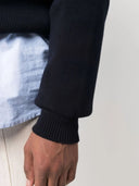 Suéter de algodón orgánico de logotipo de ganso dorado