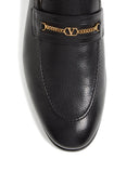 Valentino Garavani V Logo Signautre Leather Loafers