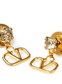 Valentino Garavani V Logo Signature Strass Earrings